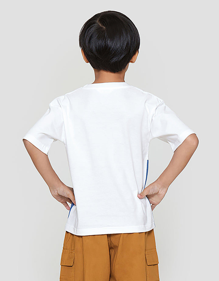 Little M Cut Sewn Surf Shark Kaos Oversize Anak Laki-laki