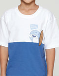 Little M Cut Sewn Surf Shark Kaos Oversize Anak Laki-laki