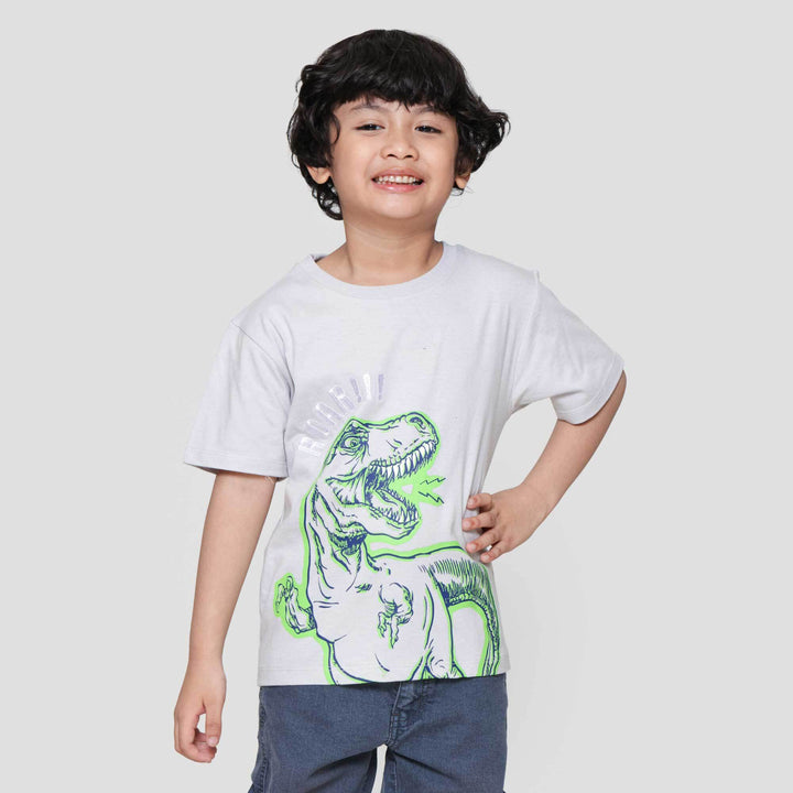 Little M Roar Dino Kaos Anak Laki-laki