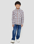 Little M Oversize Slub Wash Kemeja Anak Laki-laki