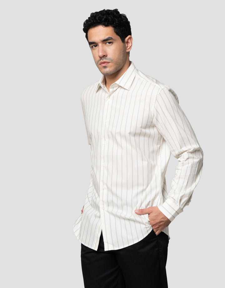 Cole Smart Fit Stripe Multi Color Kemeja Pria