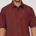 Cole Basic Solid Reg Fit Men's Short Sleeve Shirt