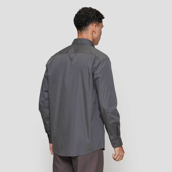 COLE BASIC SOLID SLIM KEMEJA LENGAN PANJANG PRIA