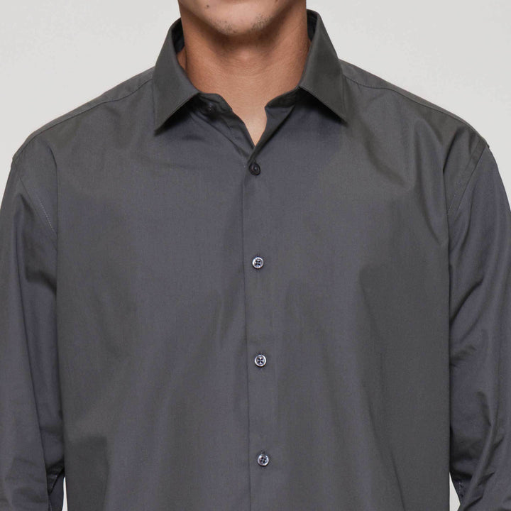 COLE BASIC SOLID SLIM KEMEJA LENGAN PANJANG PRIA