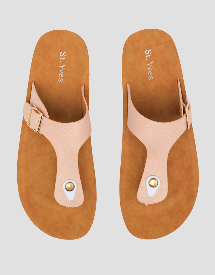 St. Yves Buckle Sandal Flip Flops FQ9 Wanita