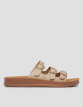 ST. YVES SANDAL SLIPPER TRIPLE STRAP BUCKLE FQ15 WANITA