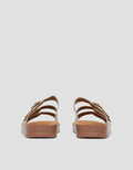 ST. YVES SANDAL SLIPPER TRIPLE STRAP BUCKLE FQ15 WANITA