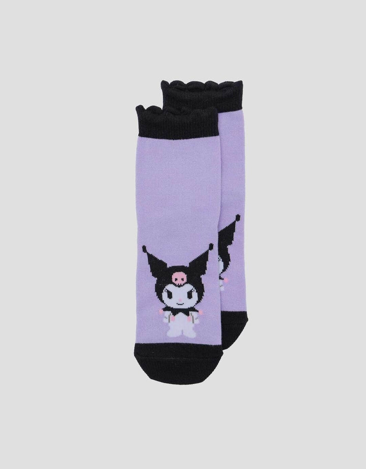 Character Print Kuromi Love Kaus Kaki Bayi