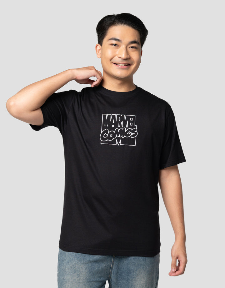 Marvel Marvel Comics Logo In Different Kaos Pria