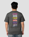 Marvel Avengers Colorful Text Logo Kaos Pria