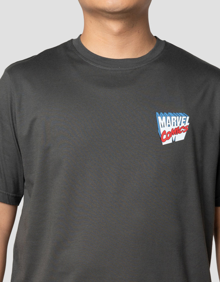 Marvel Avengers Colorful Text Logo Kaos Pria