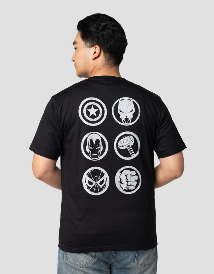 Marvel Avengers Monochrome Logo Kaos Pria