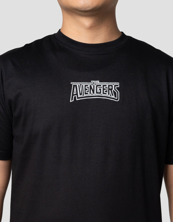 Marvel Avengers Monochrome Logo Kaos Pria