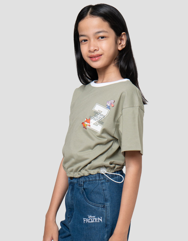 Disney Zootopia Alphabet Kaos Anak Perempuan