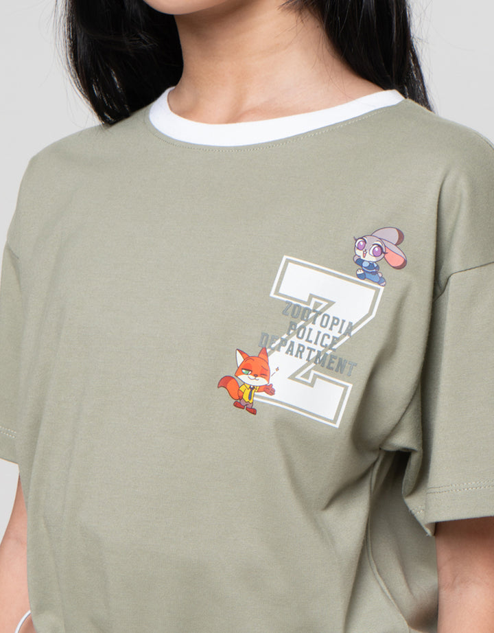 Disney Zootopia Alphabet Kaos Anak Perempuan