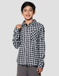 Nevada Checkered Corduroy Kemeja Anak Laki-laki