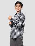 Nevada Checkered Corduroy Kemeja Anak Laki-laki