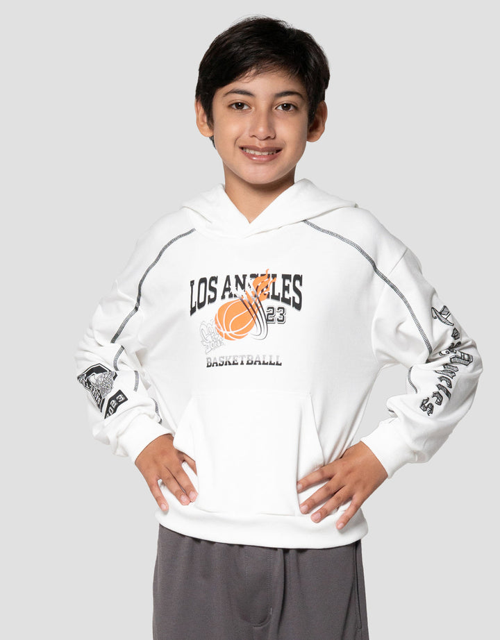 Nevada Hoodie Print City Basket Ball Sweater Anak Laki-laki