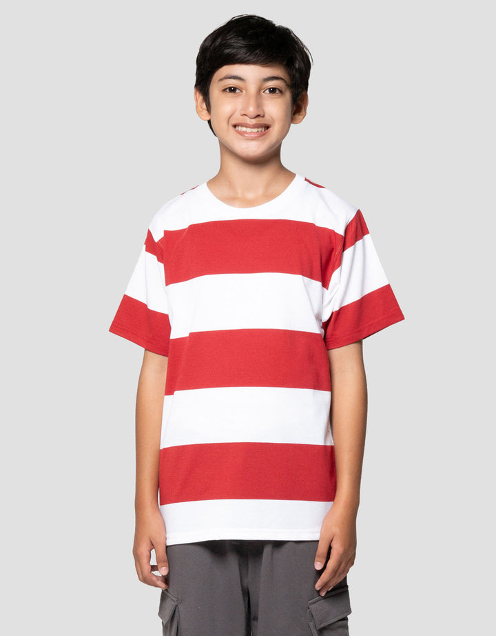 Nevada Yarndyed Medium Awning Stripe Kaos Anak Laki-laki