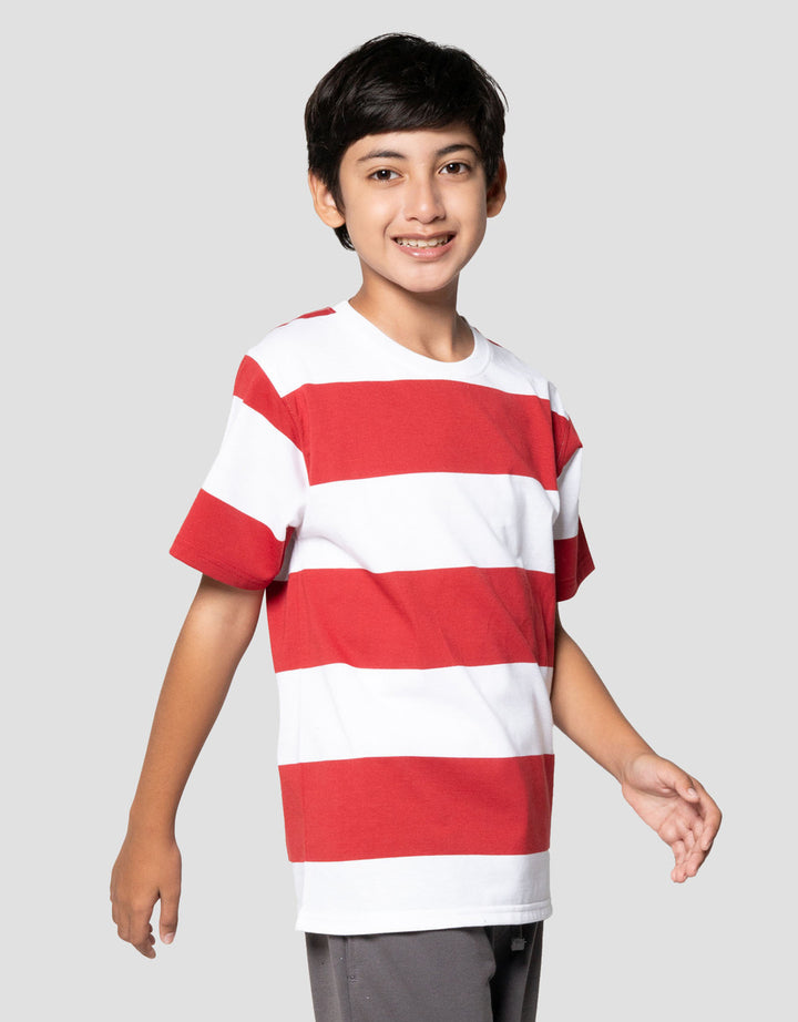 Nevada Yarndyed Medium Awning Stripe Kaos Anak Laki-laki