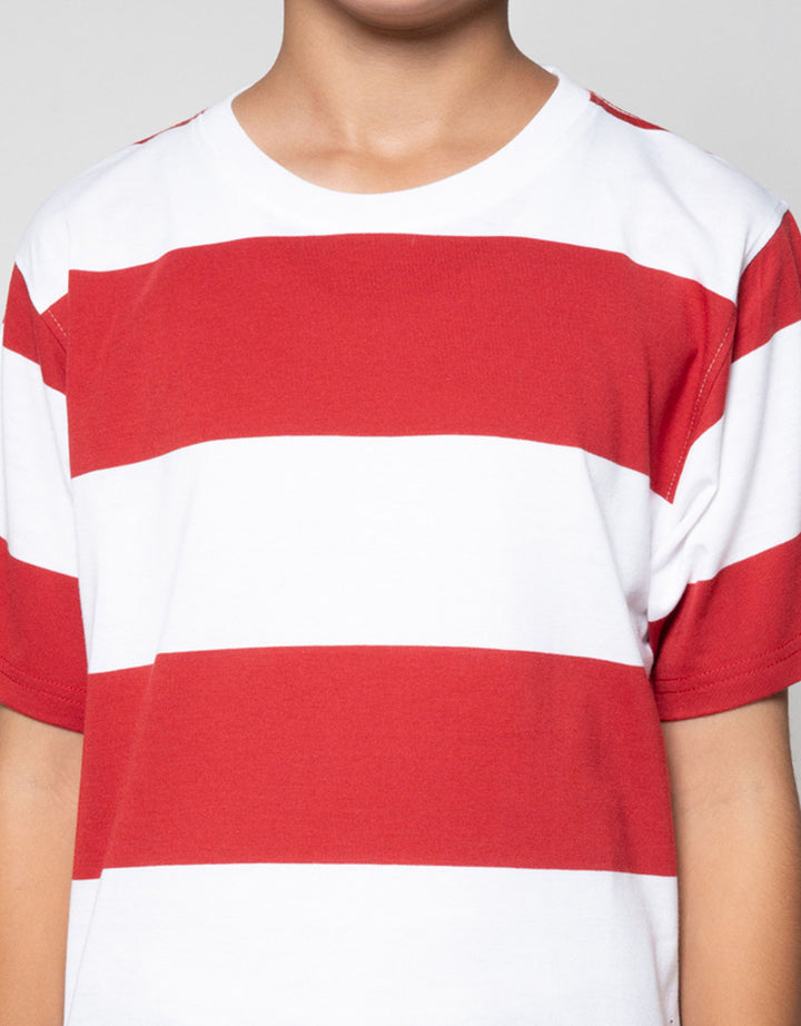 Nevada Yarndyed Medium Awning Stripe Kaos Anak Laki-laki