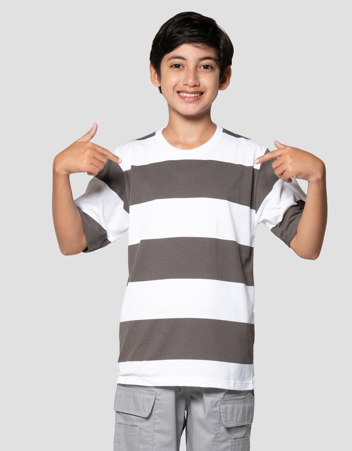 Nevada Yarndyed Medium Awning Stripe Kaos Anak Laki-laki