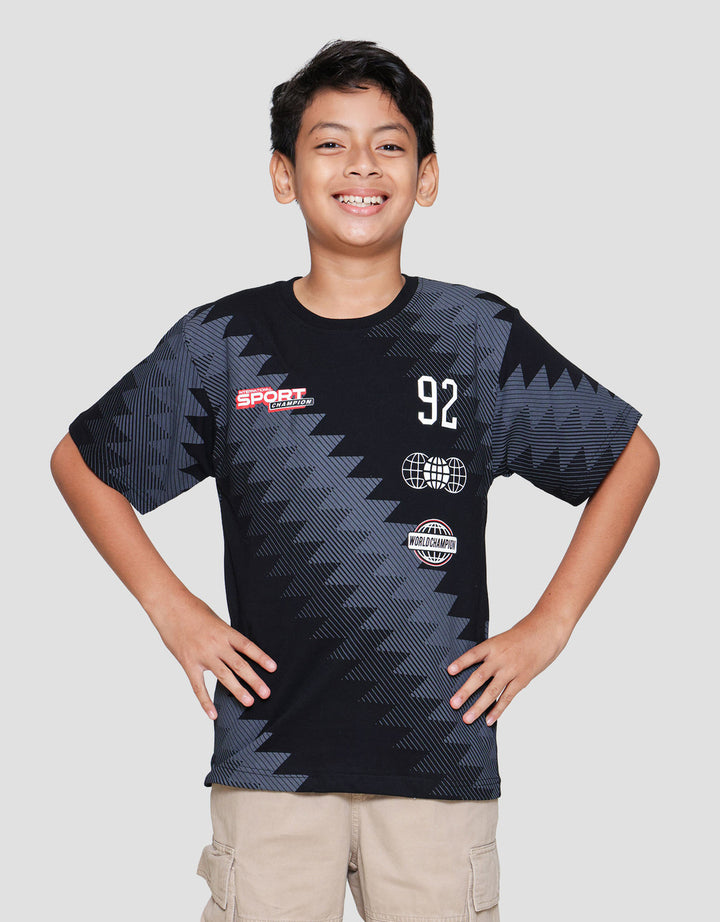 Nevada Full Print Abstract Sport Kaos Anak Laki-laki