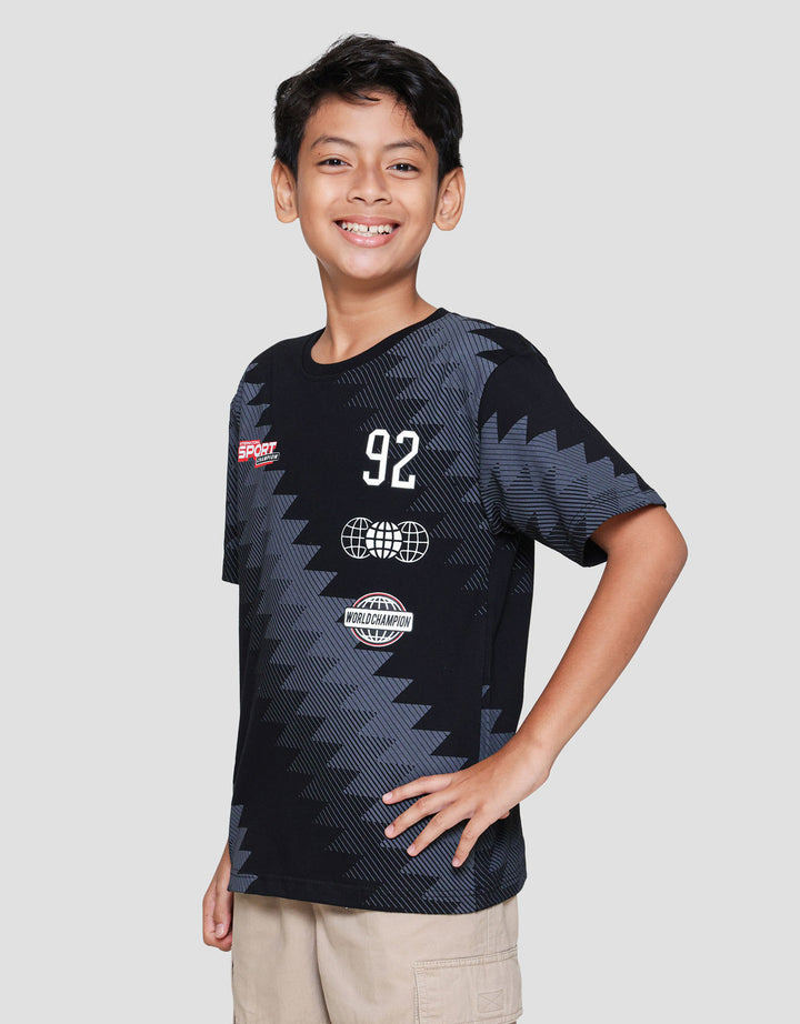 Nevada Full Print Abstract Sport Kaos Anak Laki-laki