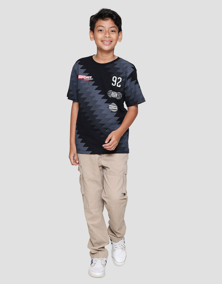 Nevada Full Print Abstract Sport Kaos Anak Laki-laki