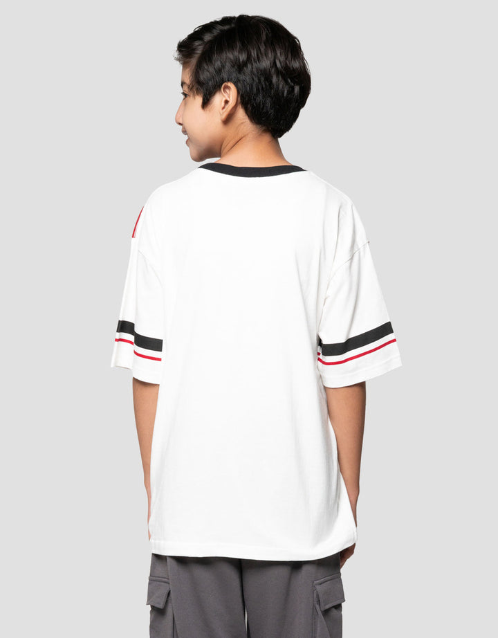 Nevada V Neck Print La Team Kaos Oversize Anak Laki-laki