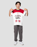 Nevada V Neck Print La Team Kaos Oversize Anak Laki-laki