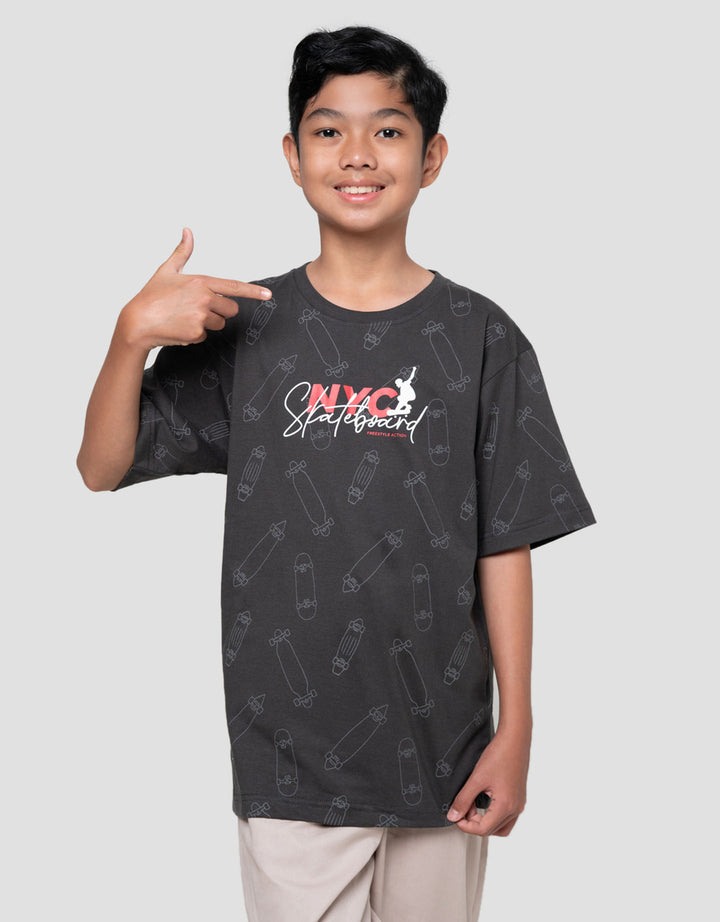 Nevada Full Print Skate Nyc Kaos Anak Laki-laki