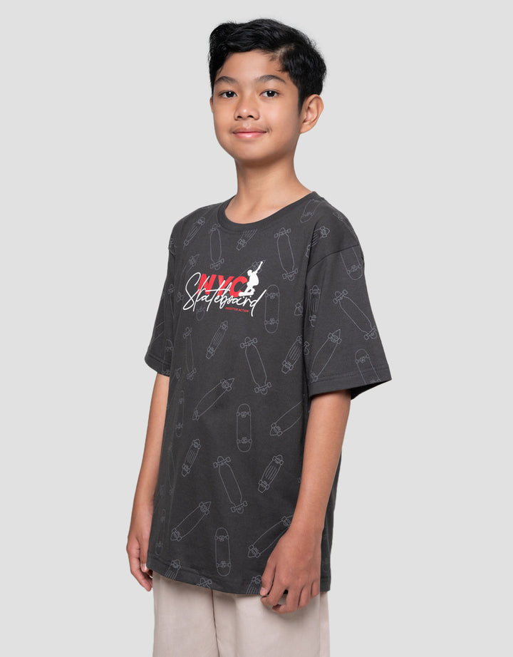 Nevada Full Print Skate Nyc Kaos Anak Laki-laki
