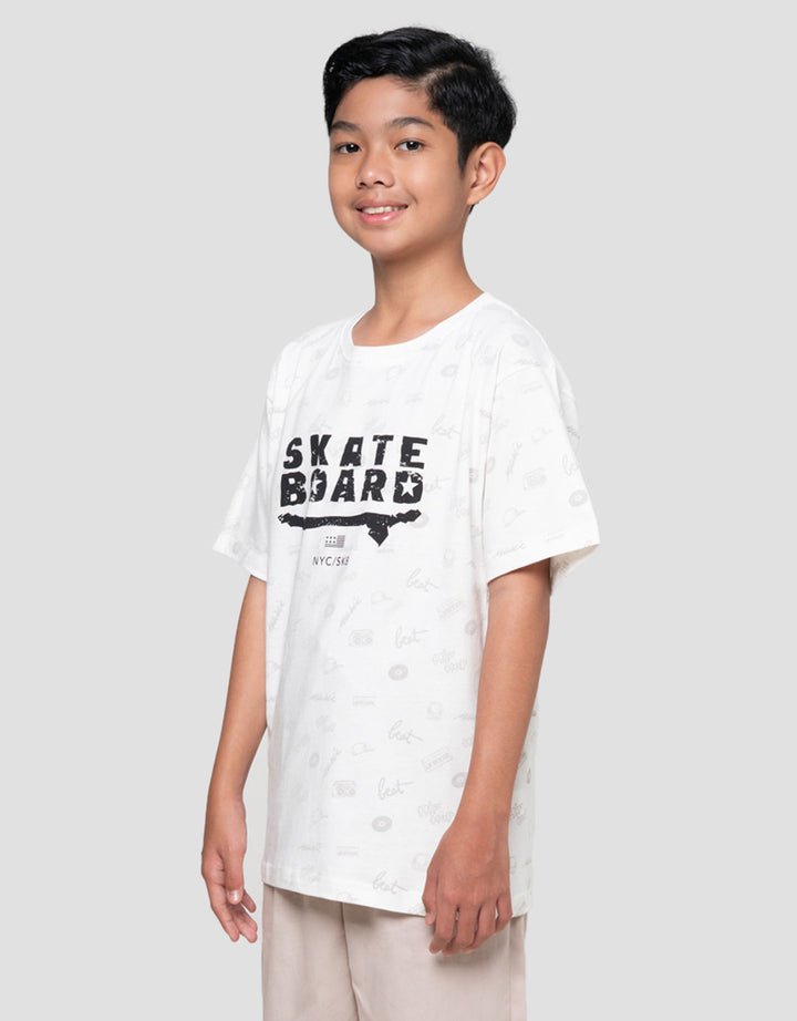 Nevada Full Print Skate Board Kaos Anak Laki-laki