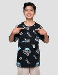 Nevada Medium Full Print Skate Kaos Anak Laki-laki