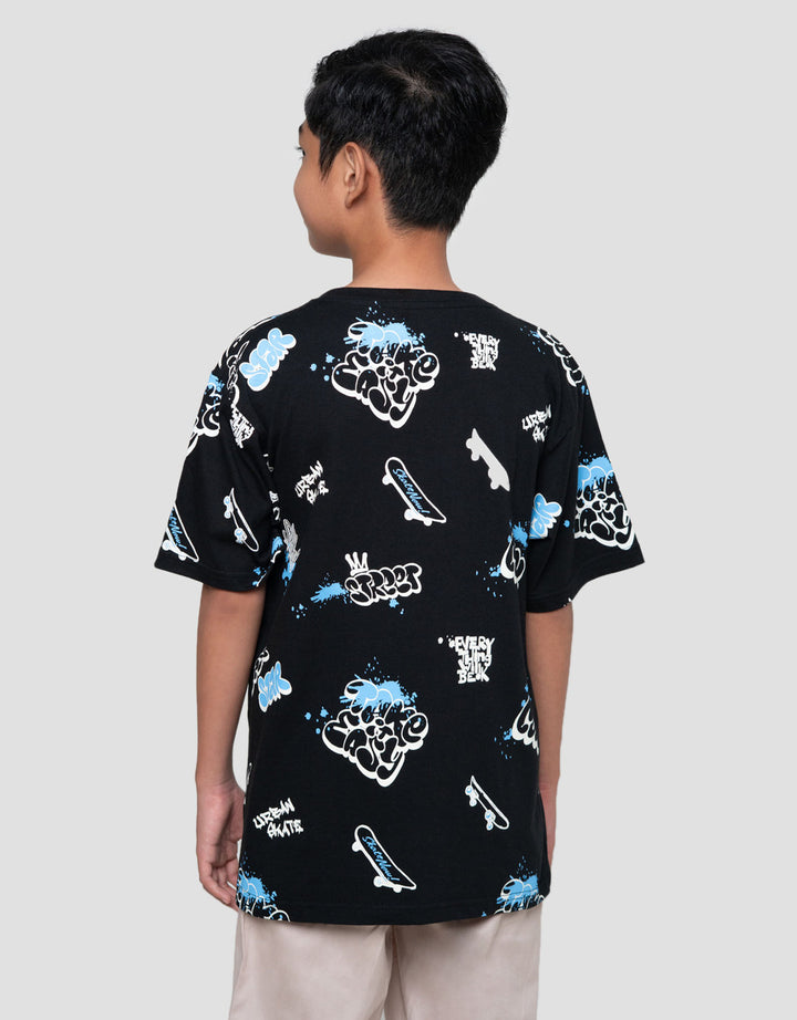 Nevada Medium Full Print Skate Kaos Anak Laki-laki