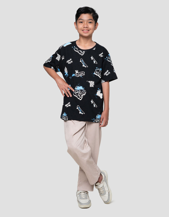 Nevada Medium Full Print Skate Kaos Anak Laki-laki