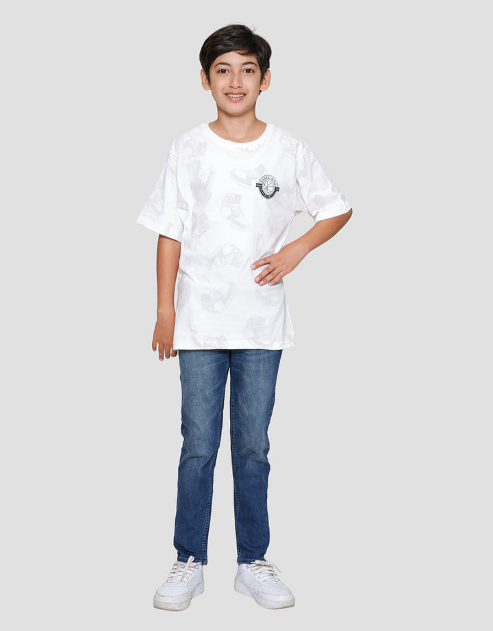 Nevada Full Print Shoes Kaos Anak Laki-laki