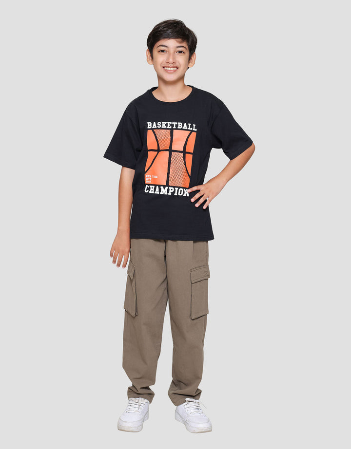 Nevada Print Basket Ball Champion Kaos Anak Laki-laki