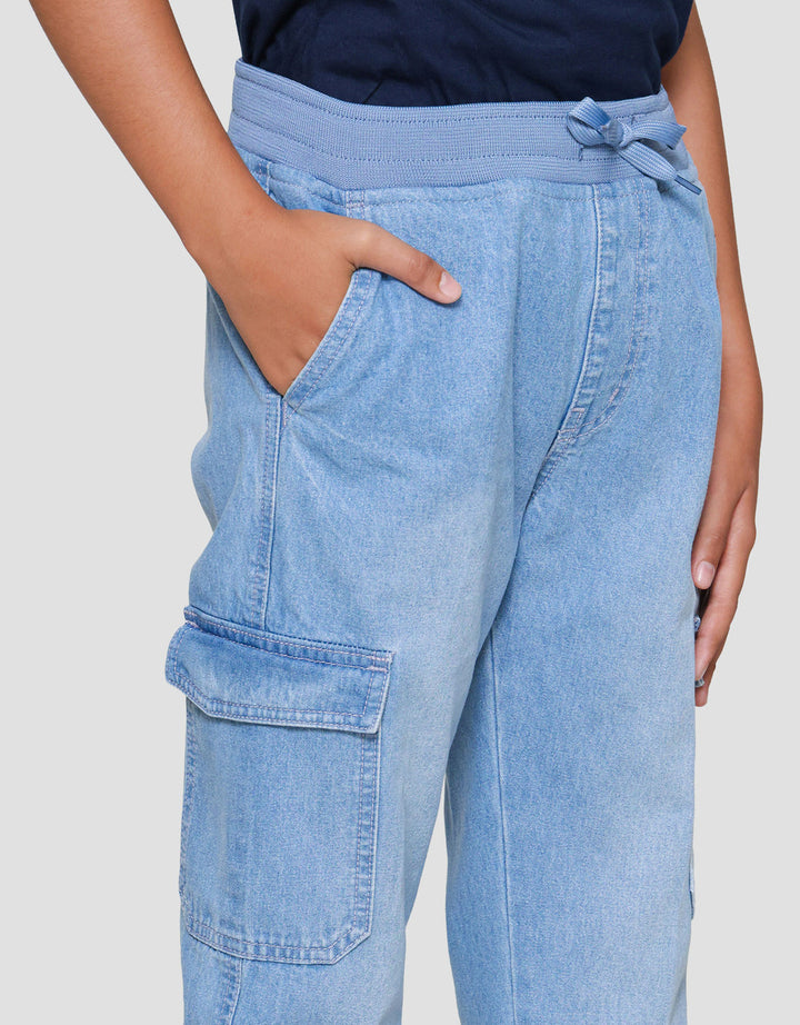 Nevada Regular Fit Elastic Waist With Pocket Celana Denim Anak Laki-laki