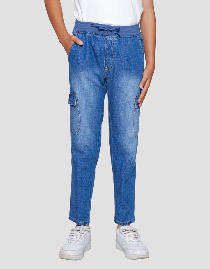 Nevada Regular Fit Elastic Waist With Pocket Celana Denim Anak Laki-laki