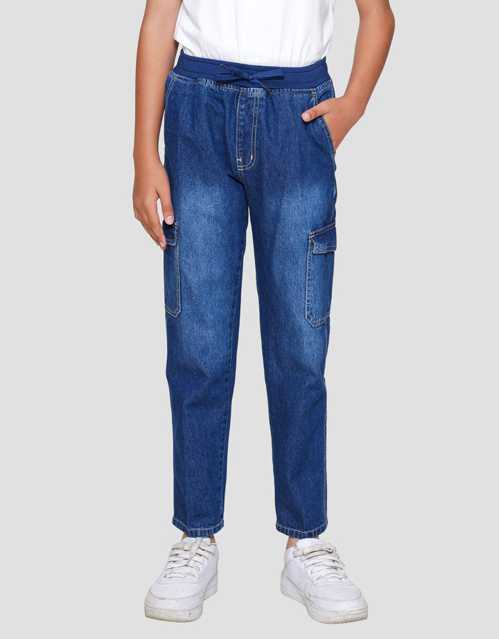 Nevada Regular Fit Elastic Waist With Pocket Celana Denim Anak Laki-laki