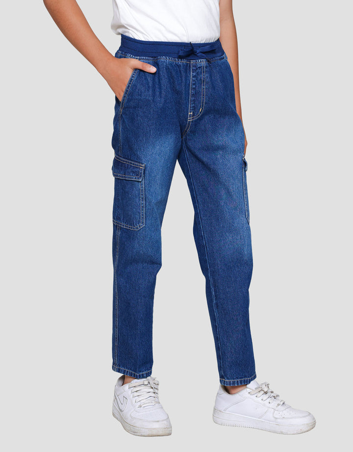 Nevada Regular Fit Elastic Waist With Pocket Celana Denim Anak Laki-laki