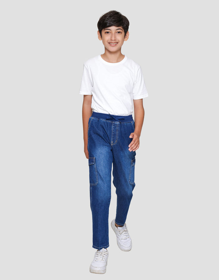Nevada Regular Fit Elastic Waist With Pocket Celana Denim Anak Laki-laki