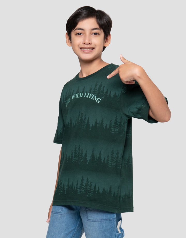 Nevada Full Print Expedition Wild Living Kaos Anak Laki-laki