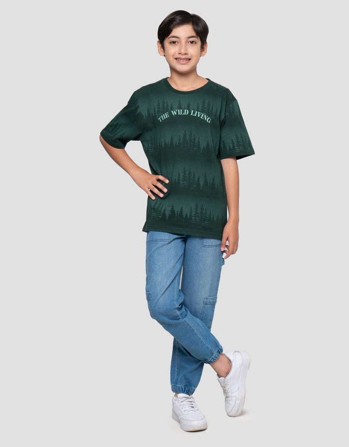 Nevada Full Print Expedition Wild Living Kaos Anak Laki-laki