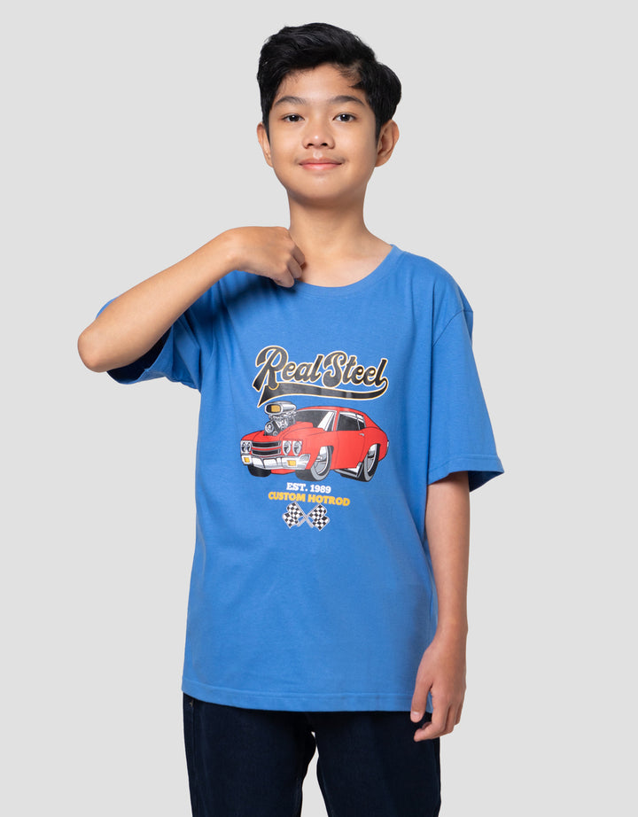 Nevada Print Real Steel Red Car Kaos Anak Laki-laki
