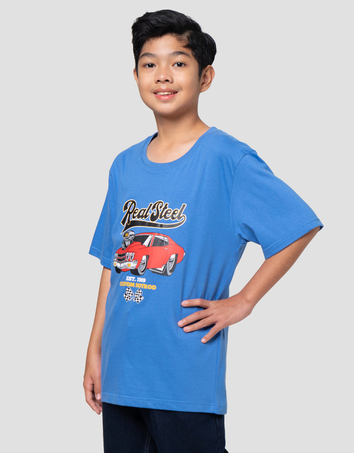 Nevada Print Real Steel Red Car Kaos Anak Laki-laki