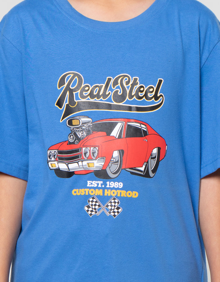 Nevada Print Real Steel Red Car Kaos Anak Laki-laki