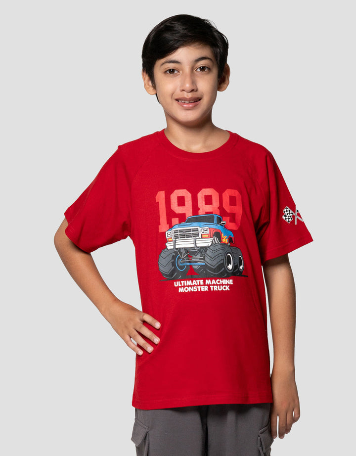 Nevada Ragland Print Auto Racing Truck Kaos Anak Laki-laki